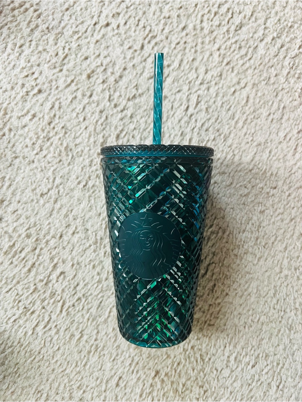 Starbucks Teal Textured Reusable Tumbler with Straw